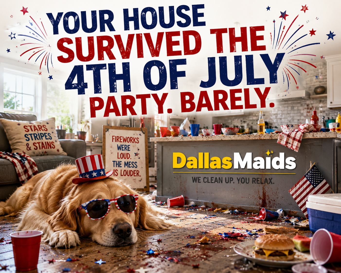 Post 4th of July Party Cleanup