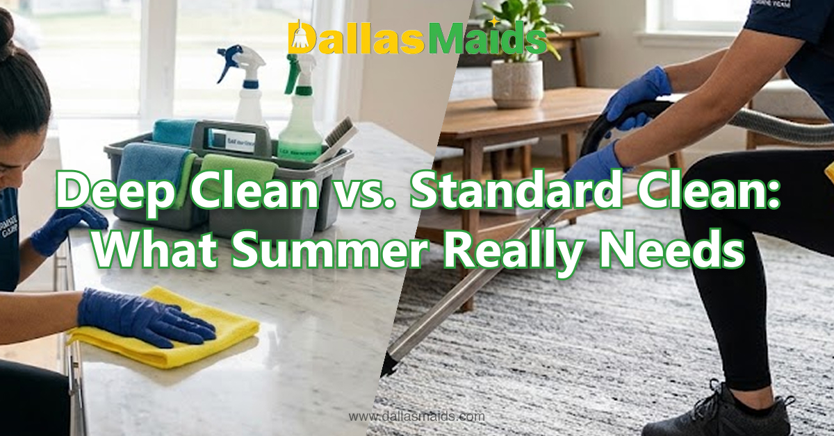 Deep Clean vs Standard Clean What Summer Really Needs - Article Cover - Dallas Maids
