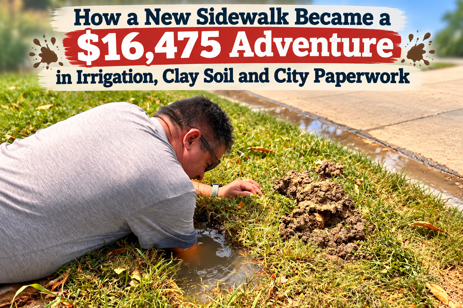 How a New Sidewalk Became a $16,475 Adventure in Irrigation, Clay Soil and City Paperwork